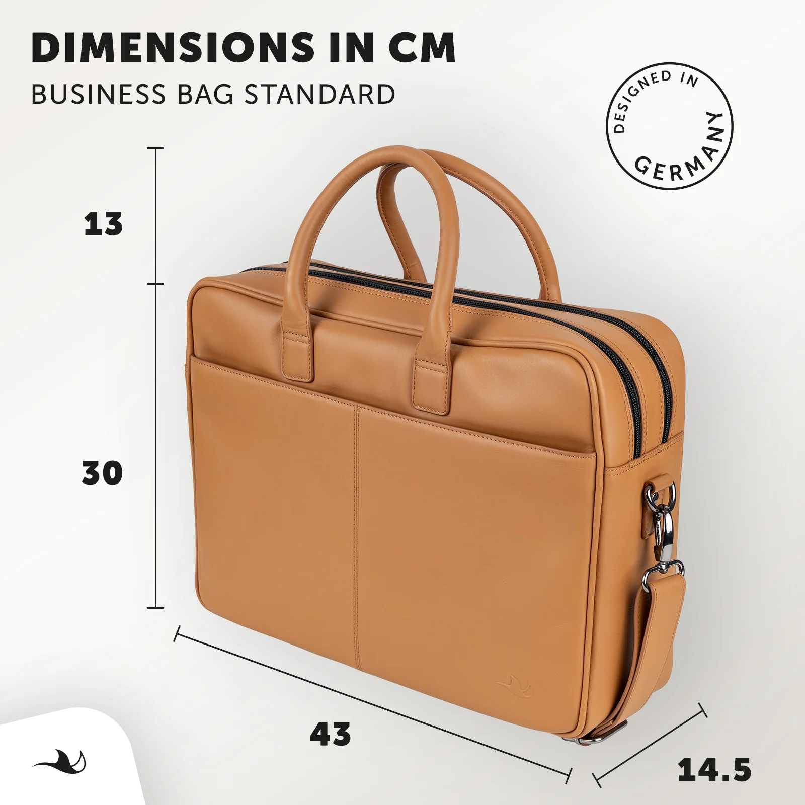 MANTA Echtleder Business Tasche mit 16-Zoll Laptopfach - Image 10