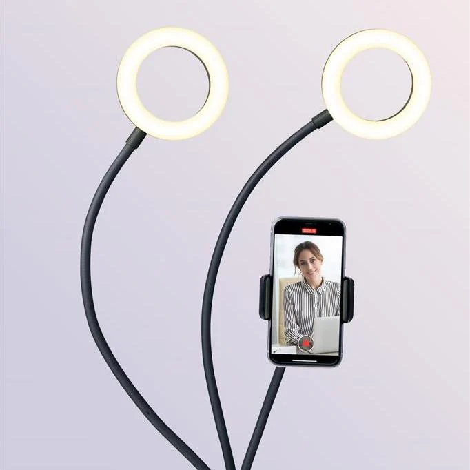 LED Selfie 2-er Ringlicht SLR-12 Bi-Color - Image 3