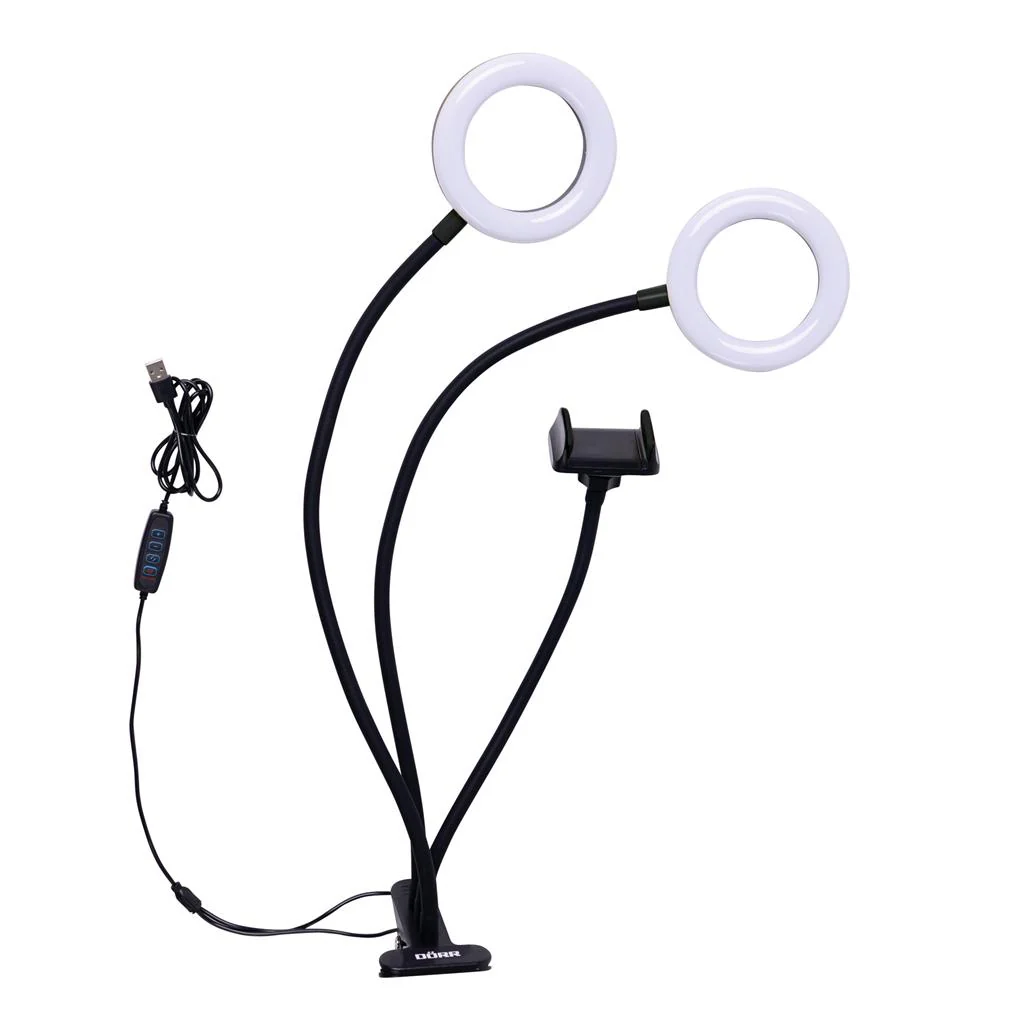 LED Selfie 2-er Ringlicht SLR-12 Bi-Color - Image 4
