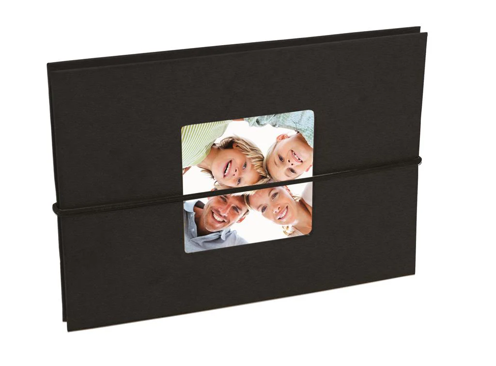 Leporello Album für 24 Bilder 10x15 cm schwarz