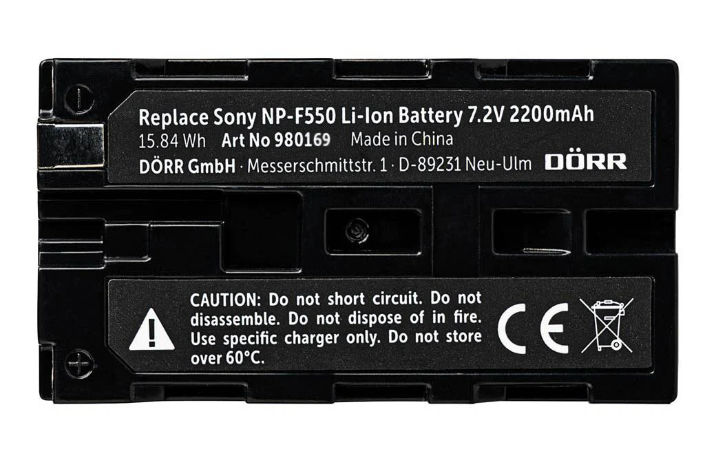Li-ion Akku Ersatz NP-F550, 2200mAh 7.2V - Image 3