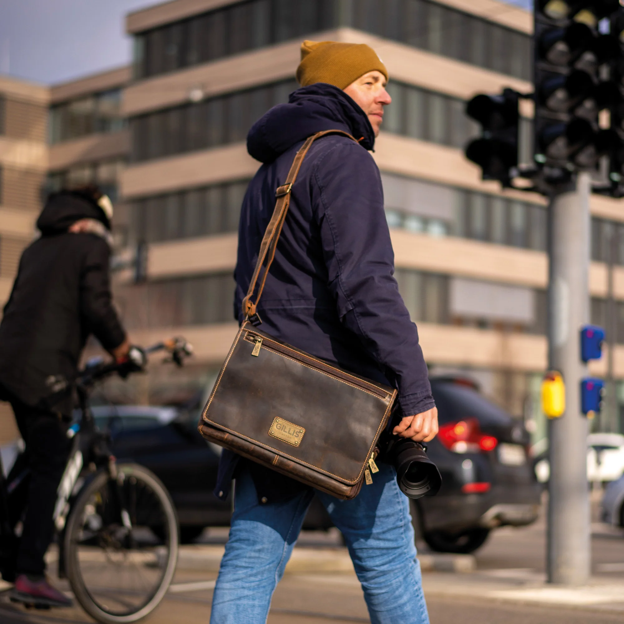 Leder Messengertasche Trafalgar - Image 3