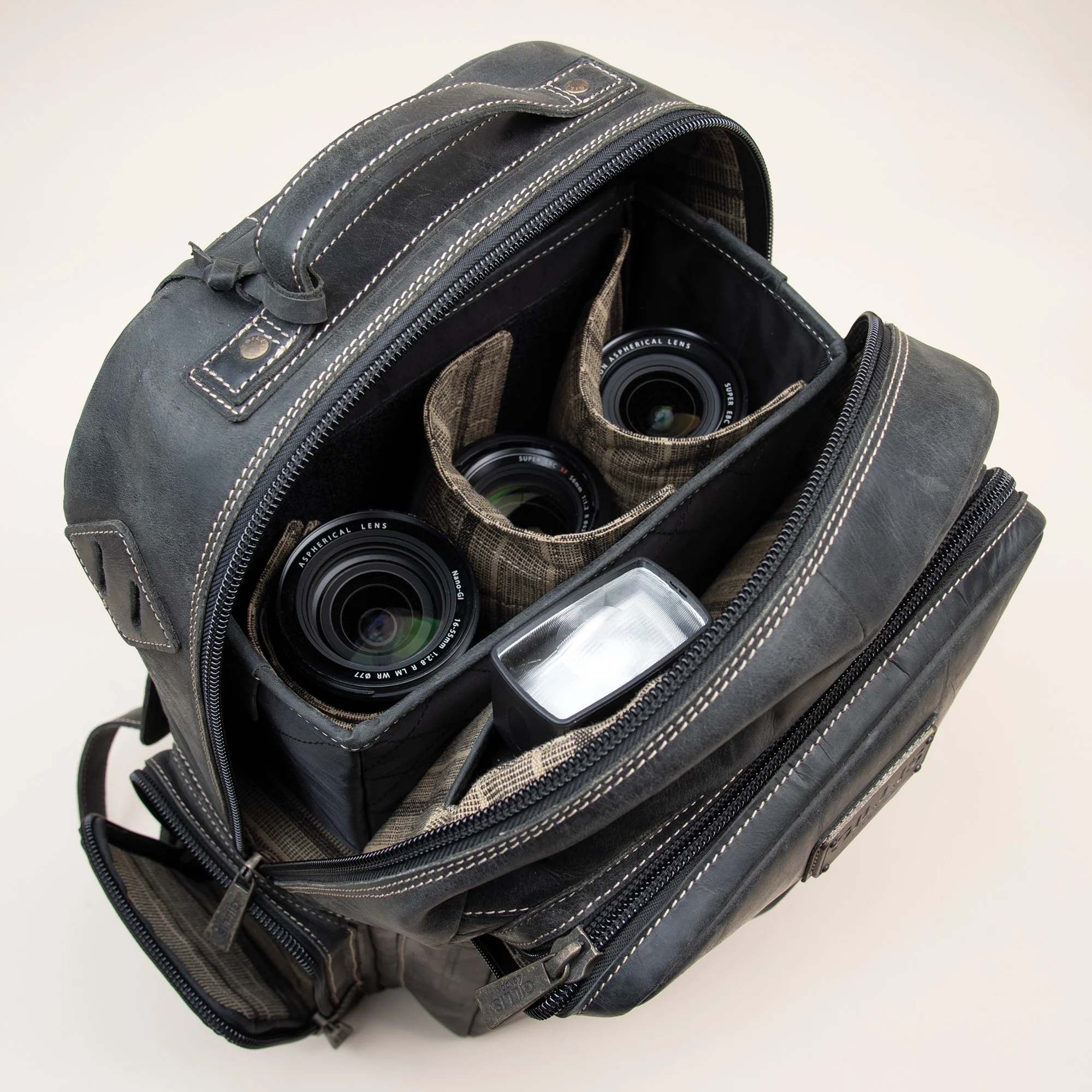 Leder Rucksack Trafalgar II vintage black - Image 7
