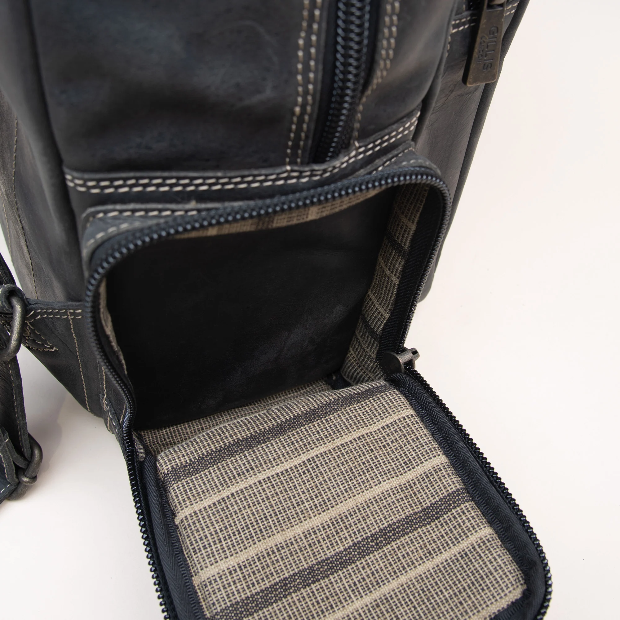 Leder Rucksack Trafalgar II vintage black - Image 8
