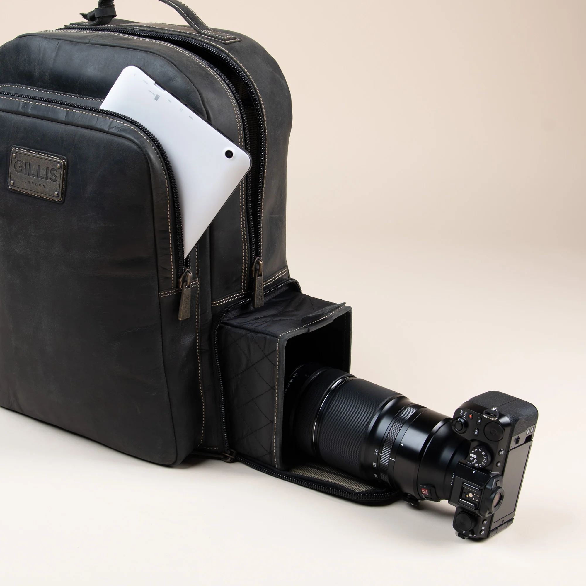 Leder Rucksack Trafalgar II vintage black - Image 9