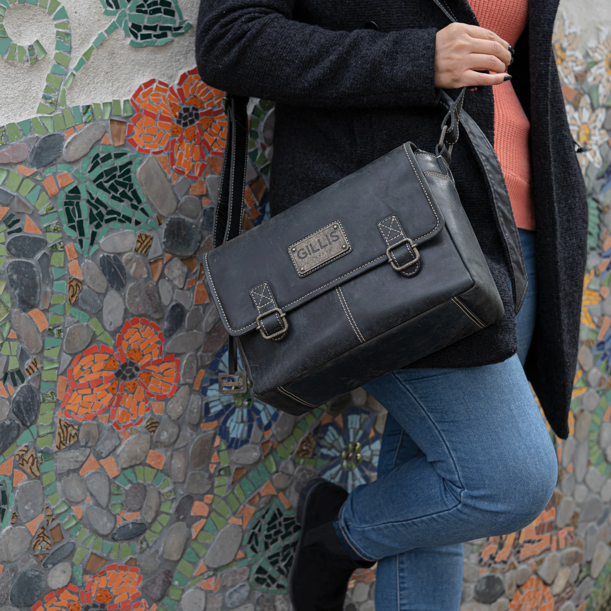 Leder Schultertasche Trafalgar - Image 21