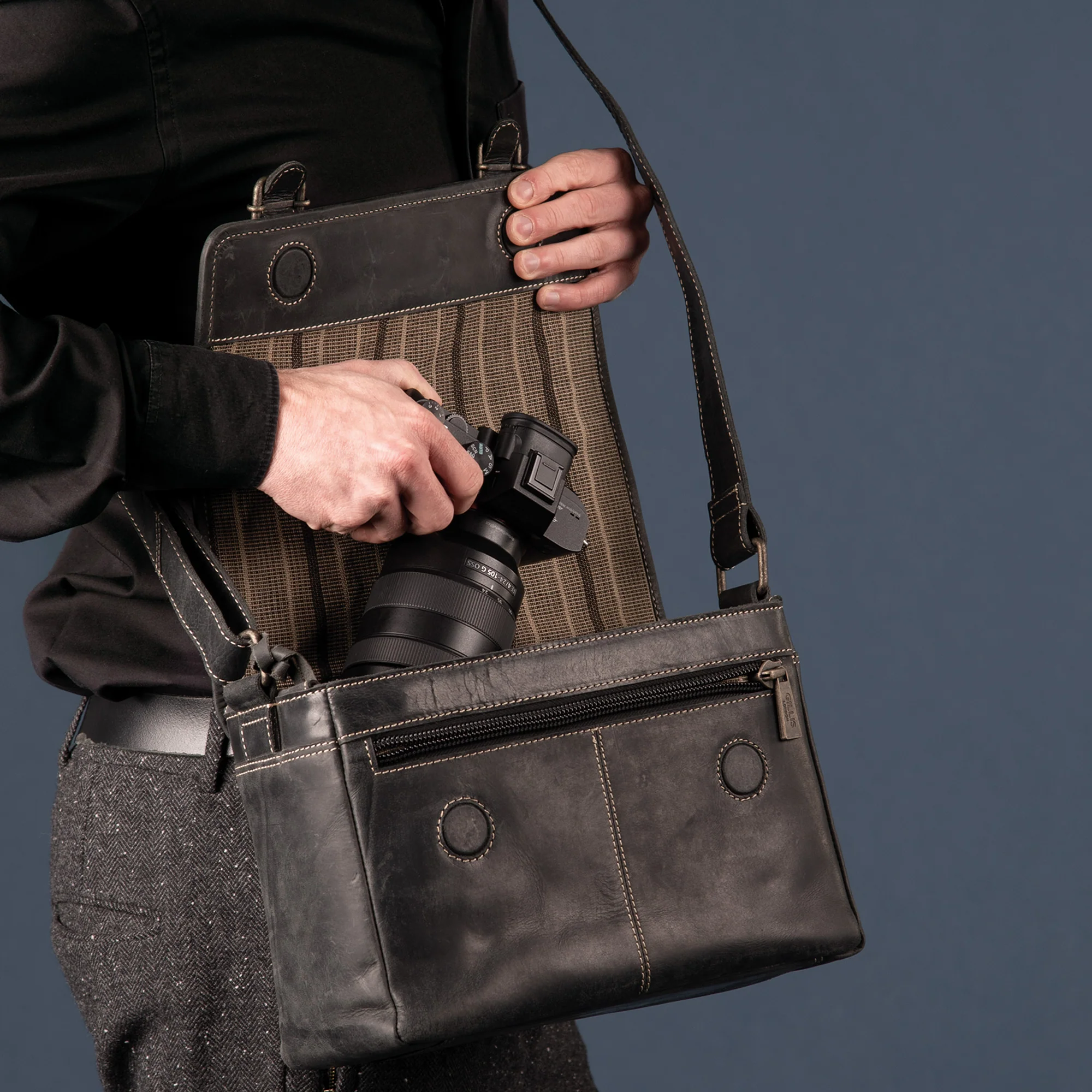 Leder Schultertasche Trafalgar - Image 24