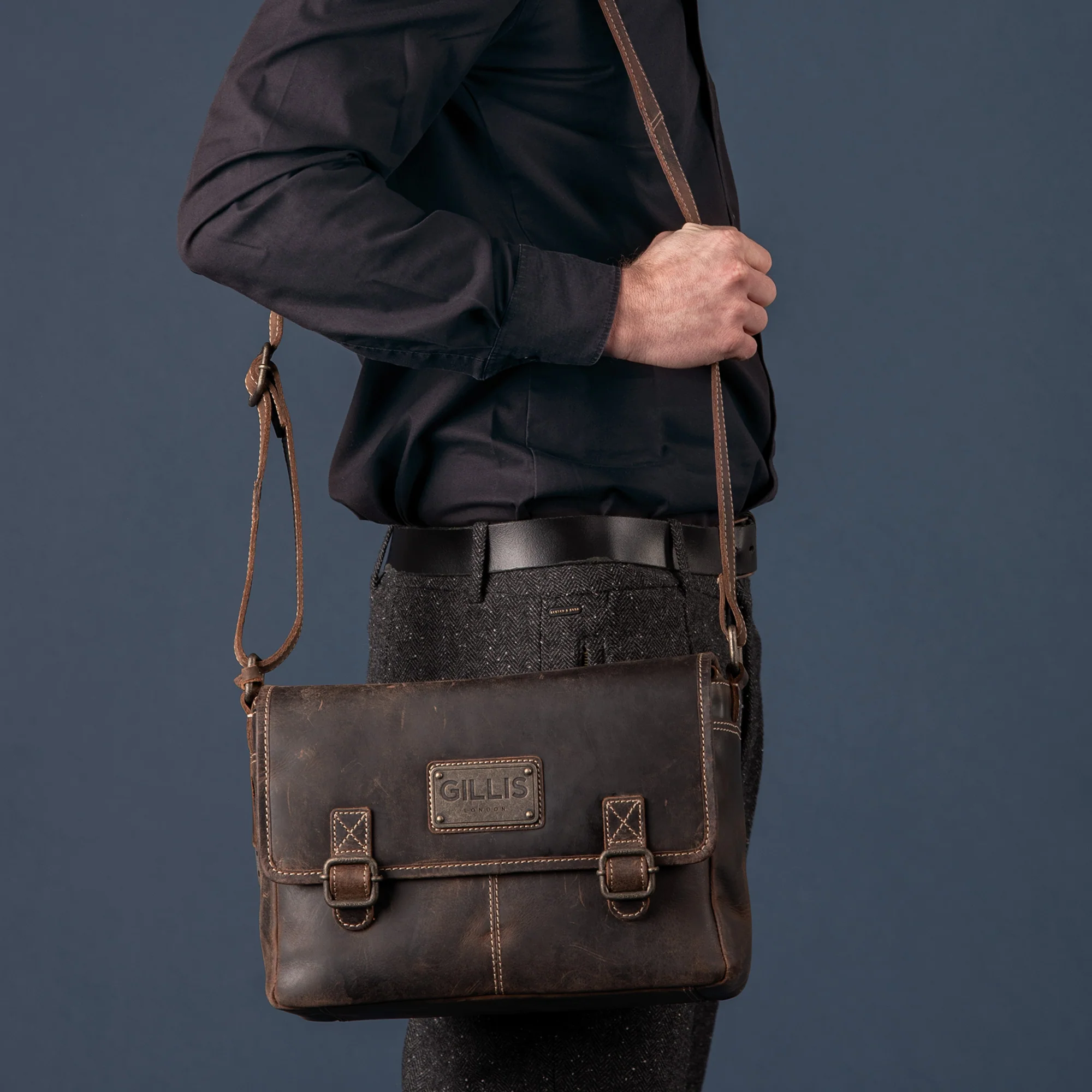 Leder Schultertasche Trafalgar - Image 6