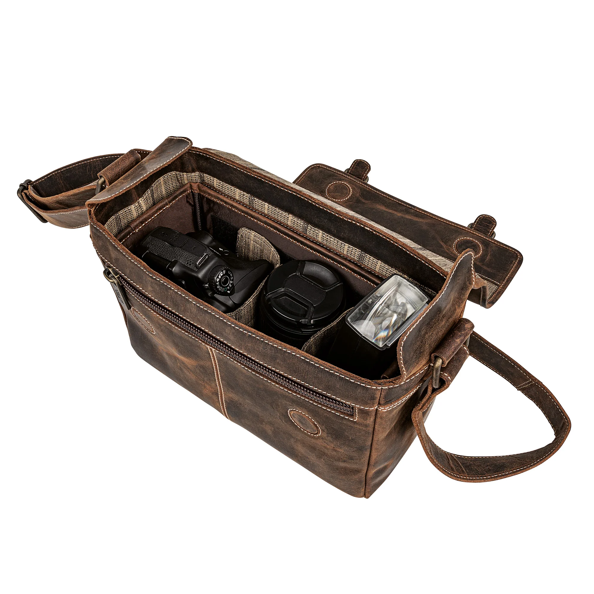 Leder Schultertasche Trafalgar - Image 7
