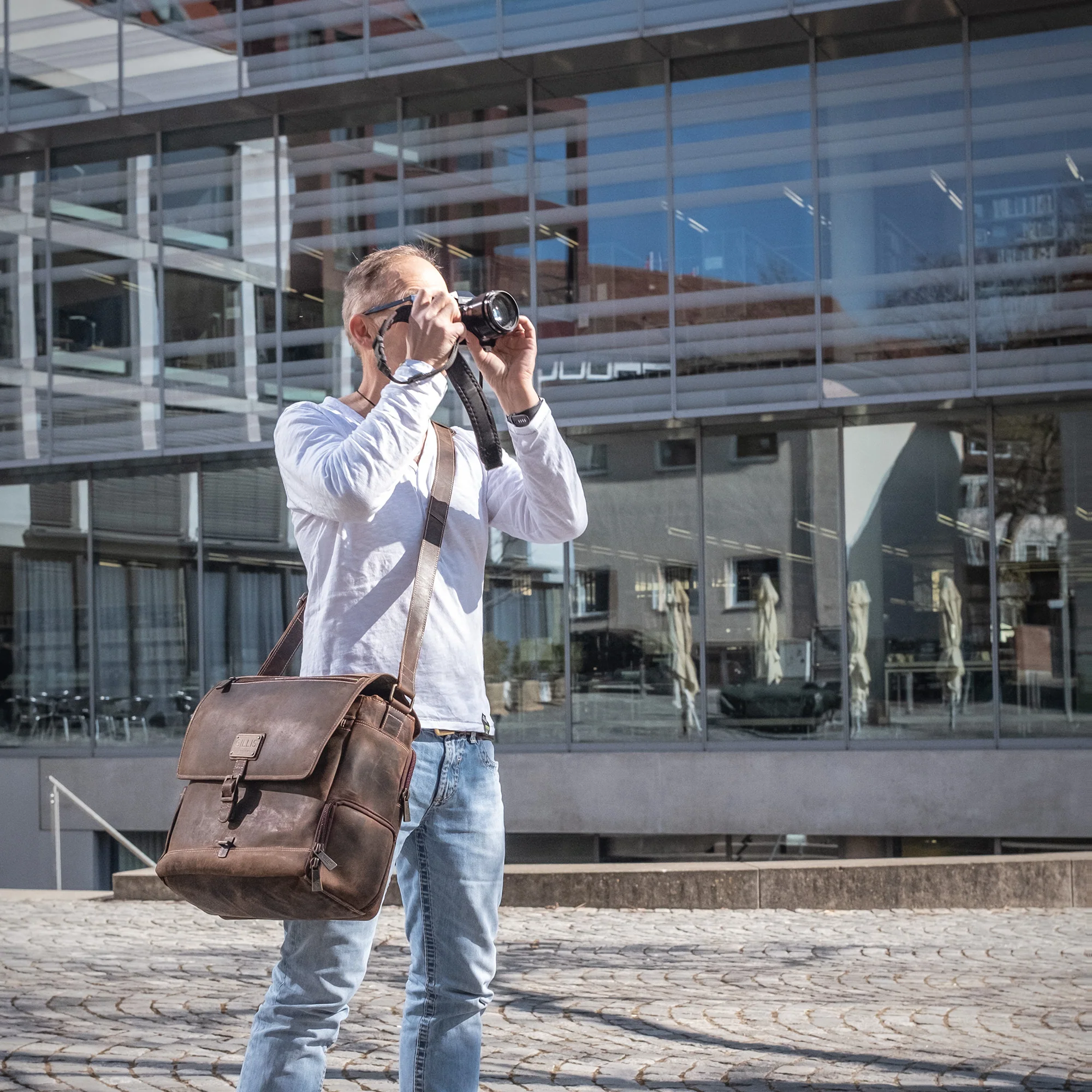 Leder Street-Messenger-Bag Trafalgar - Image 2