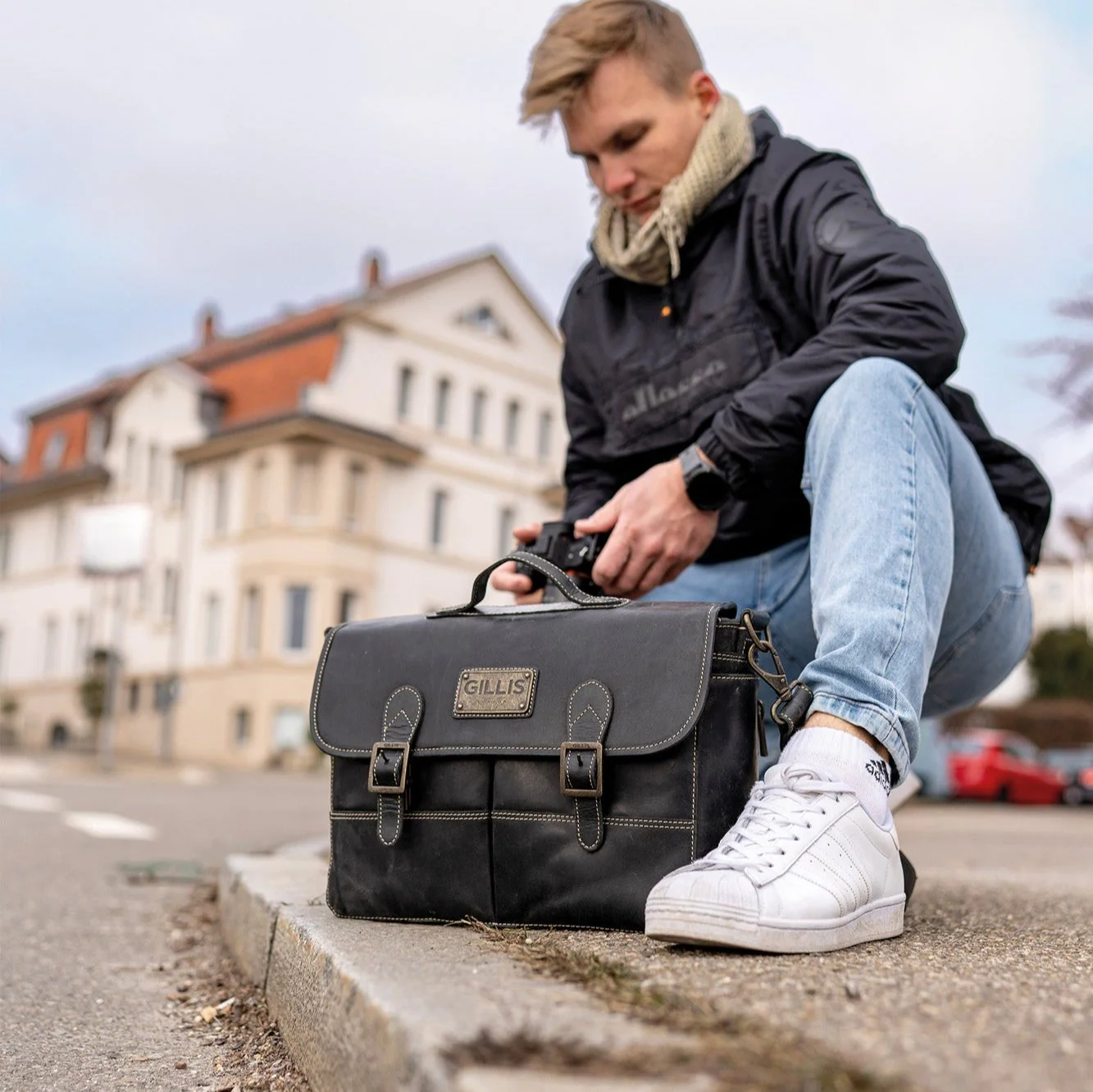 Leder Tasche Trafalgar Attaché - Image 20