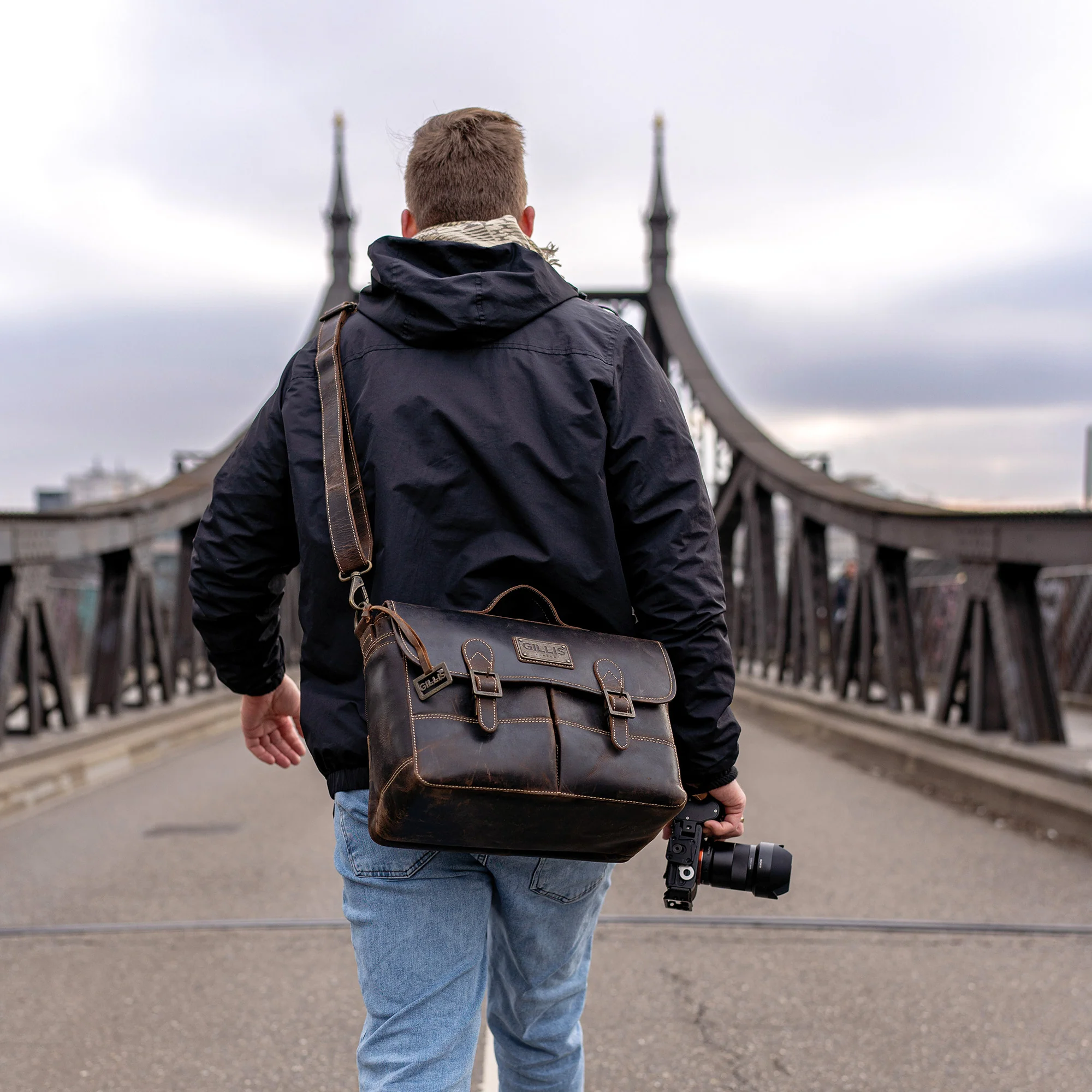 Leder Tasche Trafalgar Attaché - Image 3