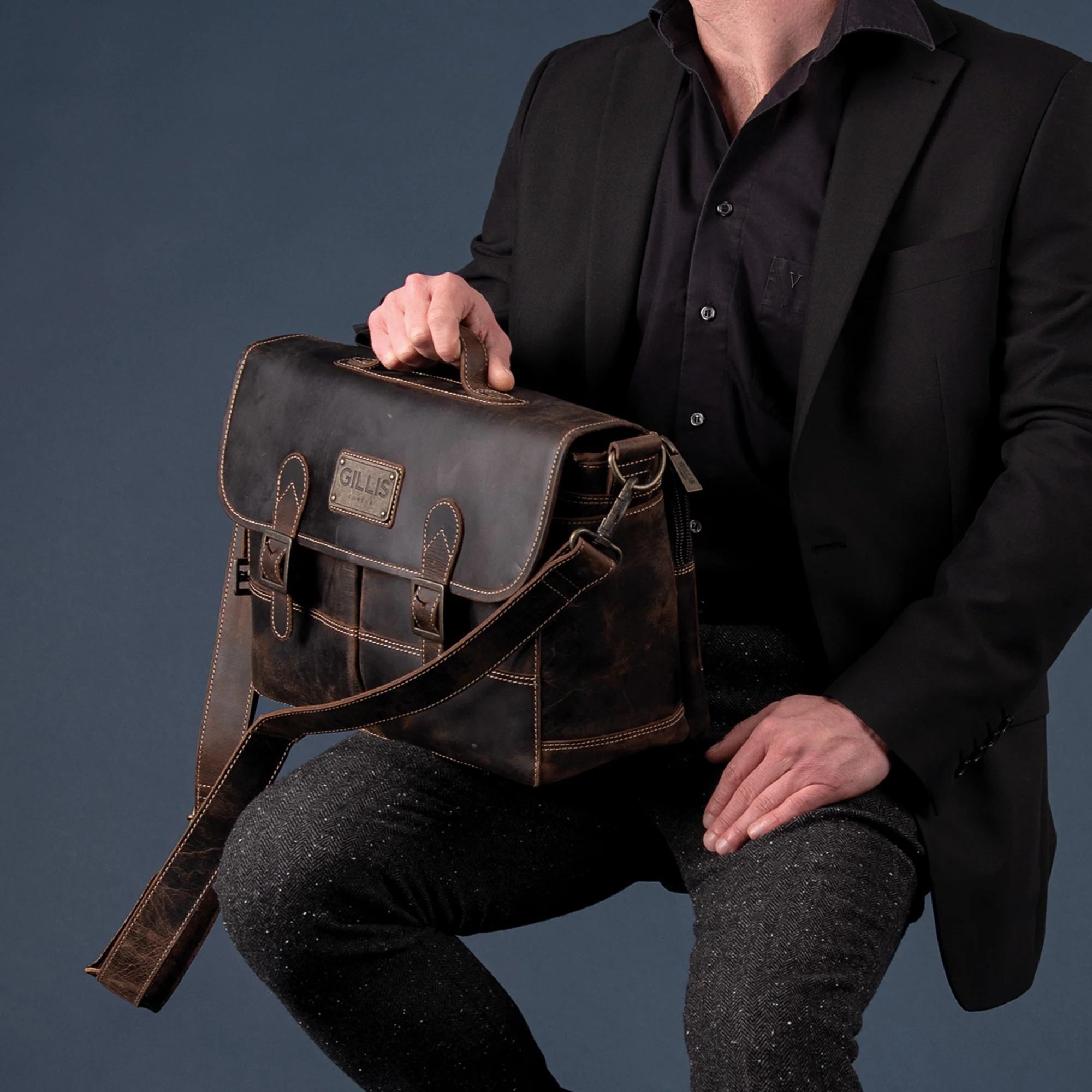 Leder Tasche Trafalgar Attaché - Image 5