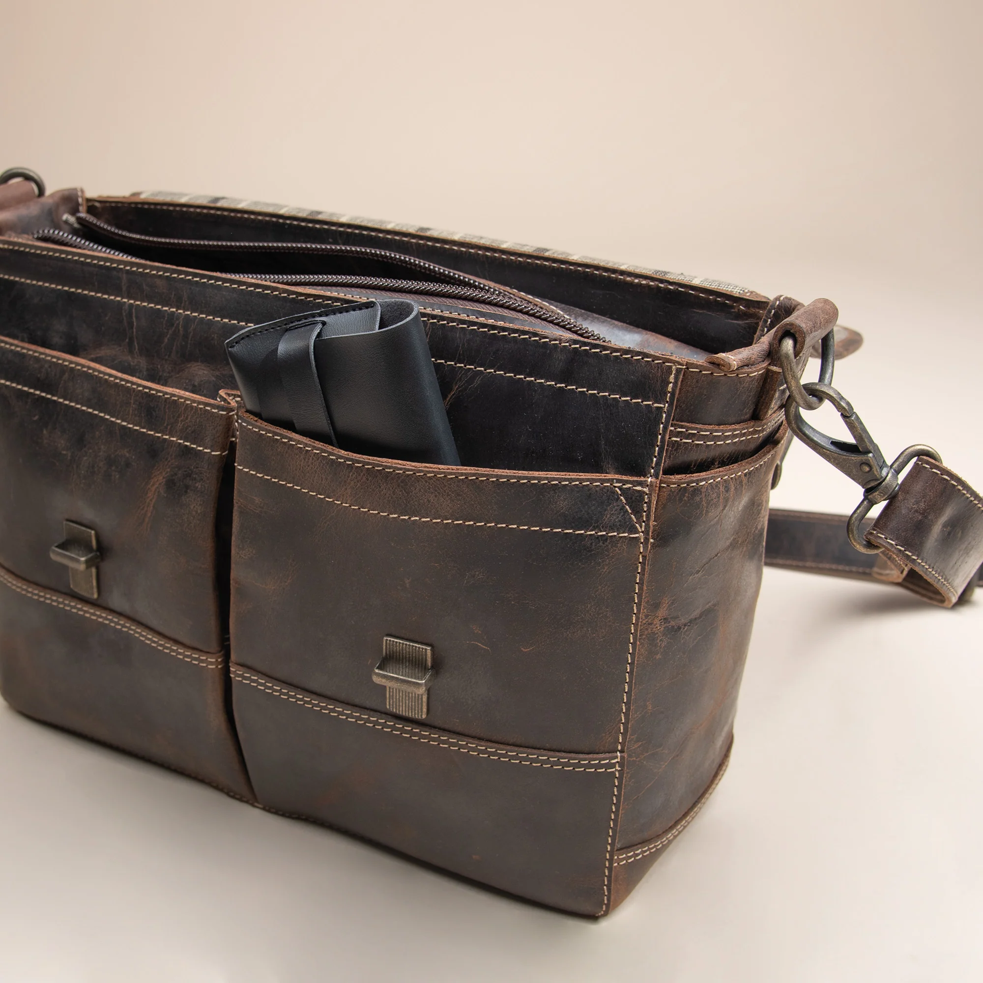 Leder Tasche Trafalgar Attaché - Image 9