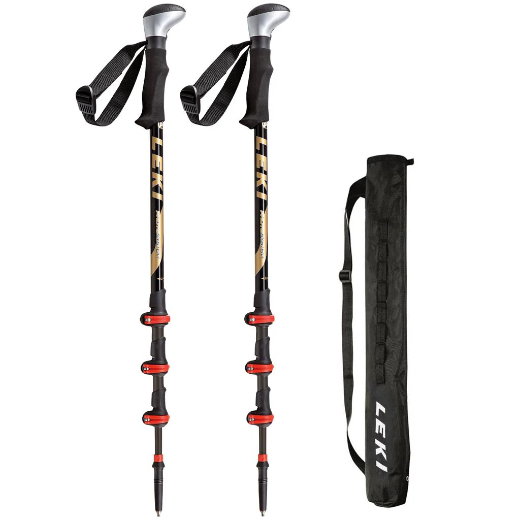 LEKI Trekkingstöcke CARBON Photosystem mit Tasche