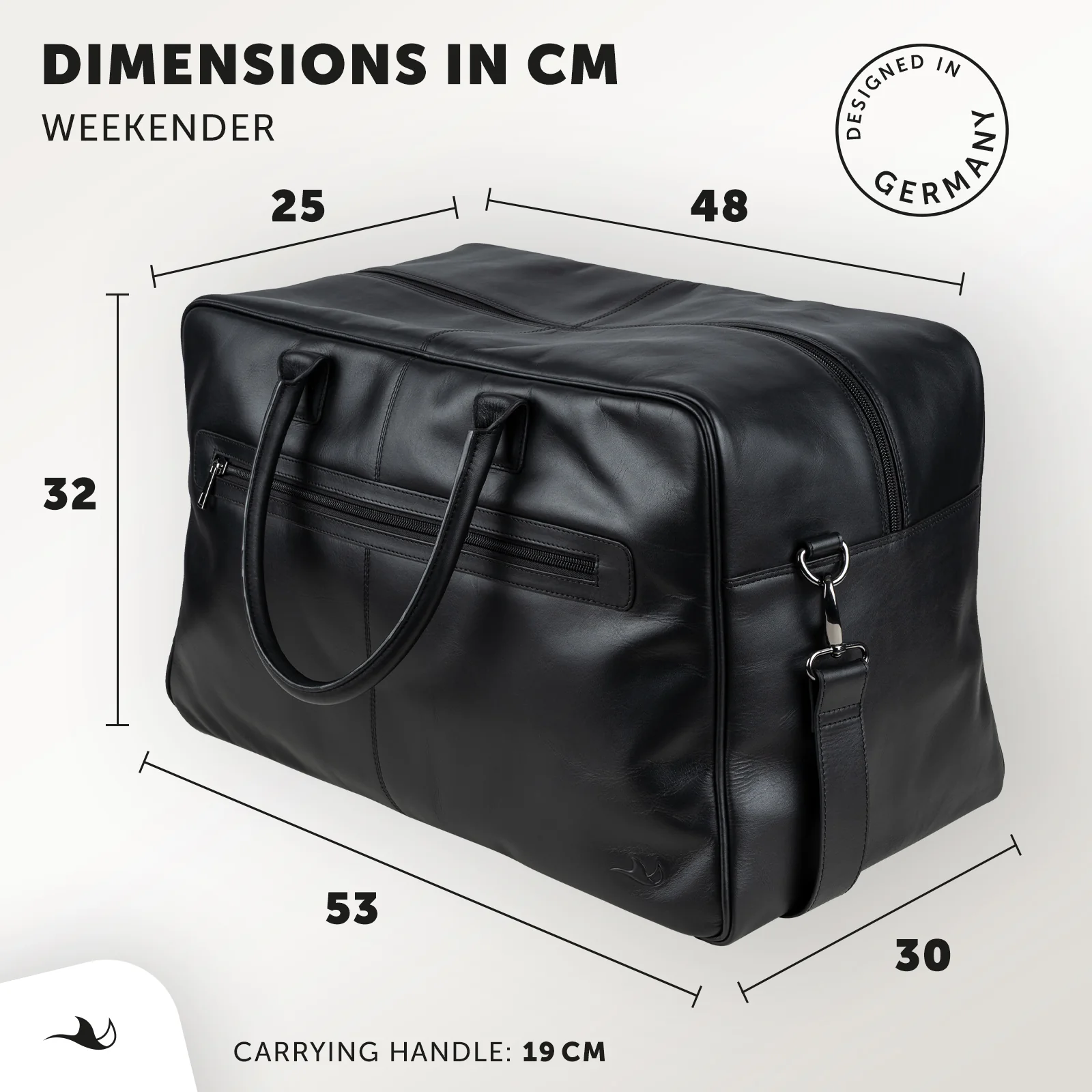 MANTA Echtleder Weekender mit Schuhfach & 16-Zoll Laptopfach - Image 3